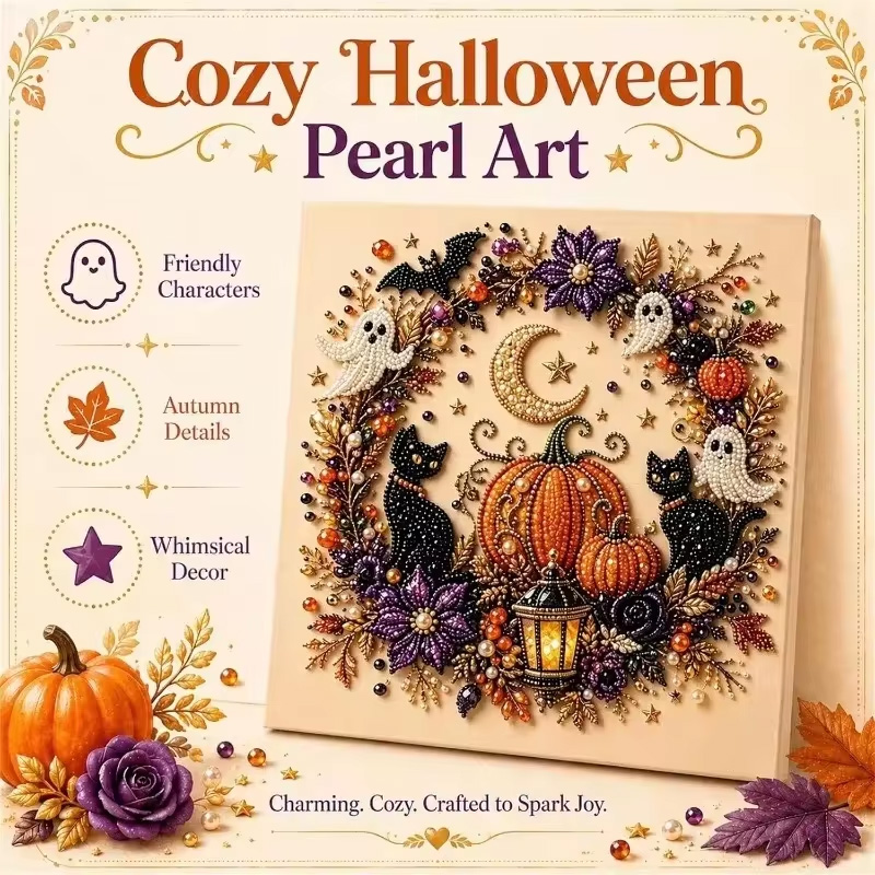 Art Craft Adult - @Halloween Ghost Pearl Art Kit for