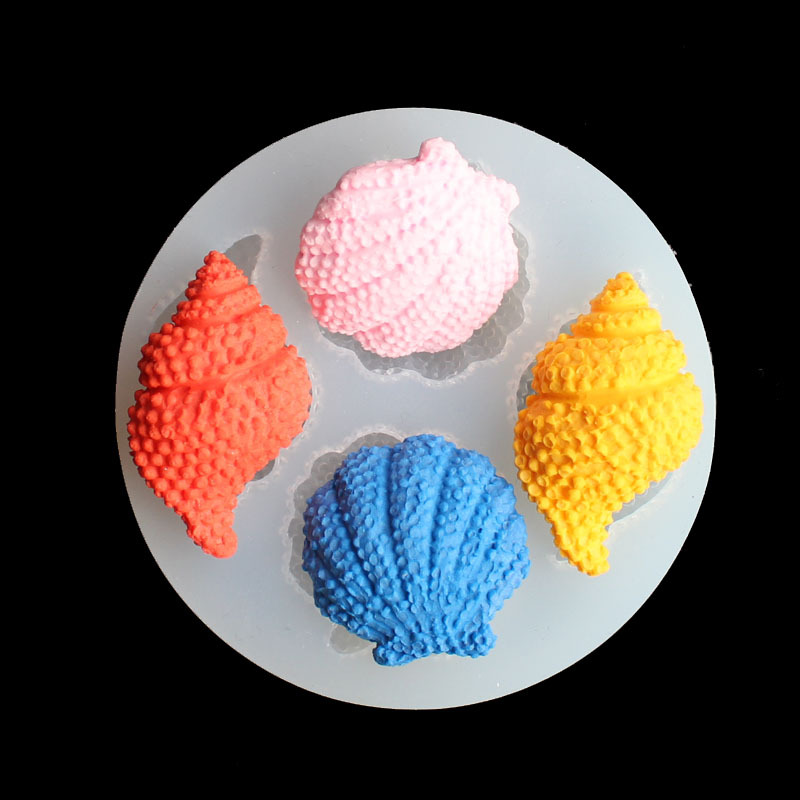 Art Craft Mirror - Colorful Irregular Shell Silicone Candle Mold