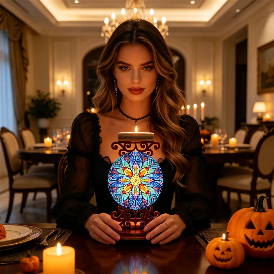 Art Craft Home - Flower candle holder Halloween holiday gift