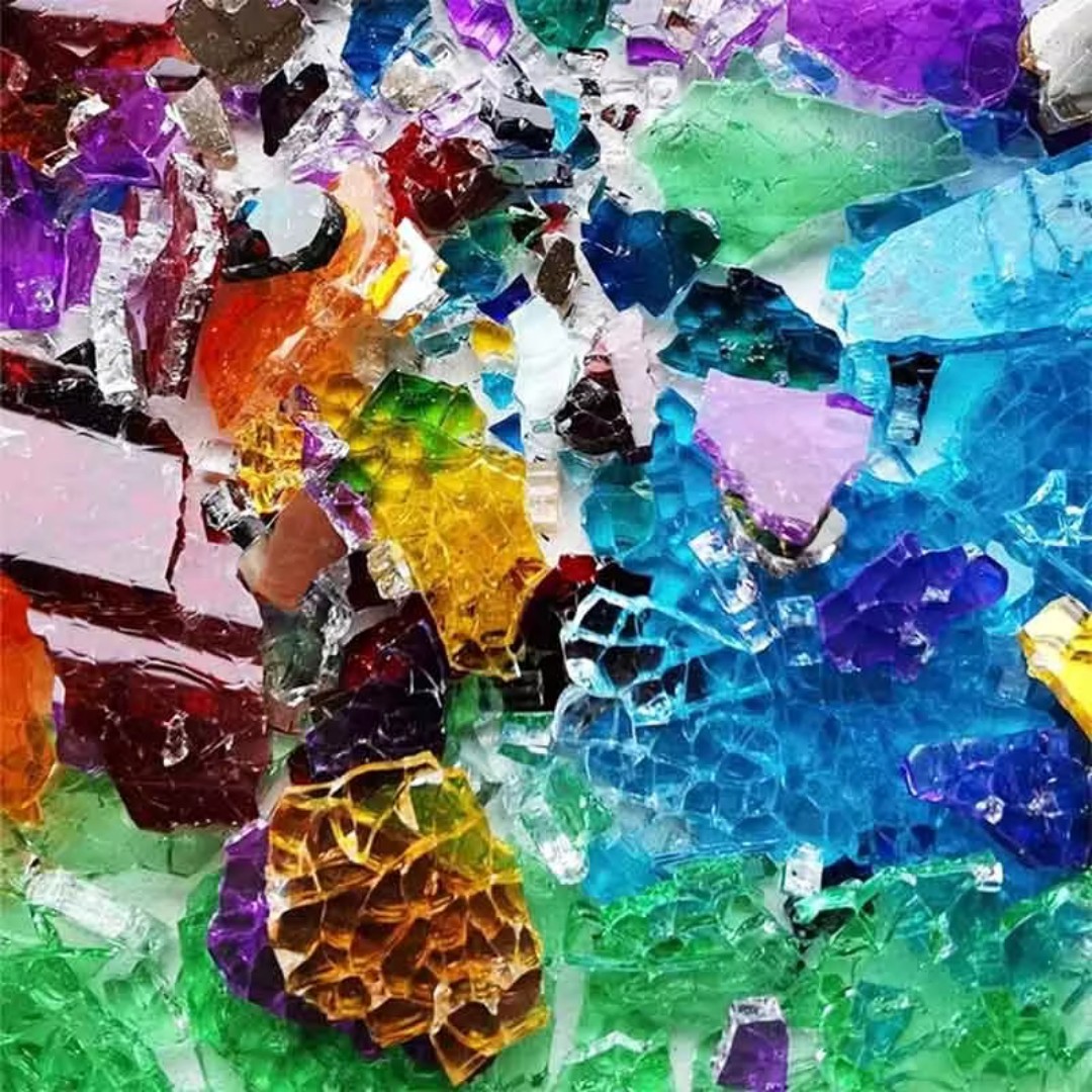 Art Craft Mirror - 50/100g Glass Mosaic Fragments Multi Color