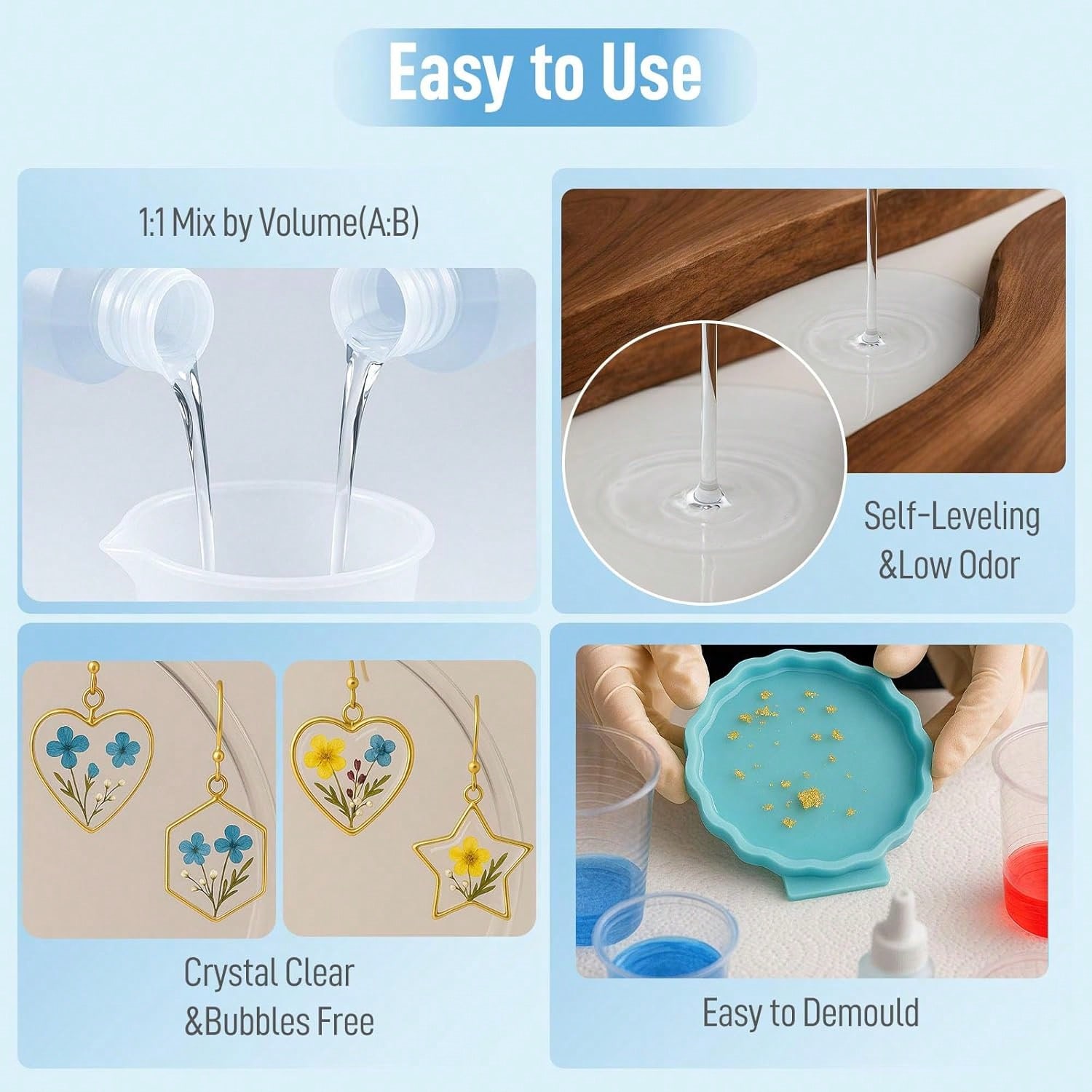 Crystal Clear Epoxy Resin 1:1  - The Art And Craft Of Jewelry ulasan dan harga