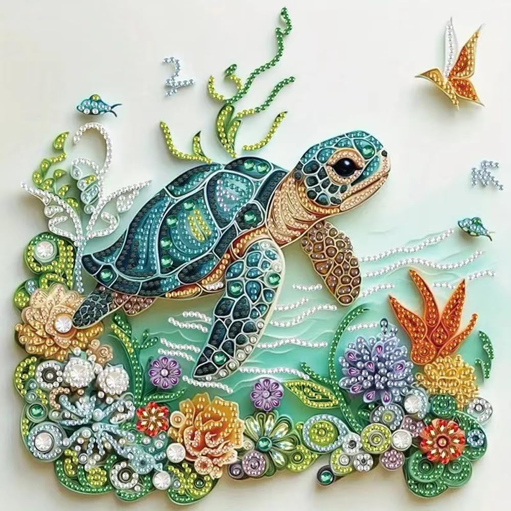 Sea Turtle Animal Diamond Pain - Art Craft Adult ulasan dan harga