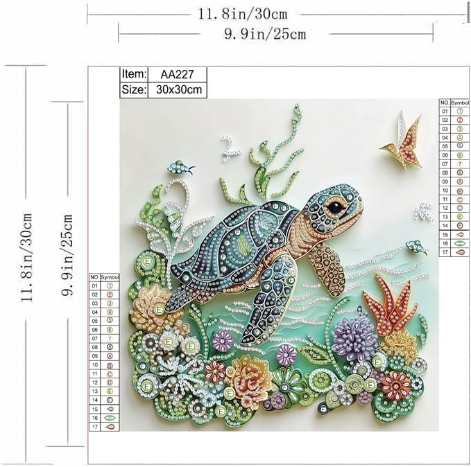 Sea Turtle Animal Diamond Pain - Art Craft Adult ulasan dan harga