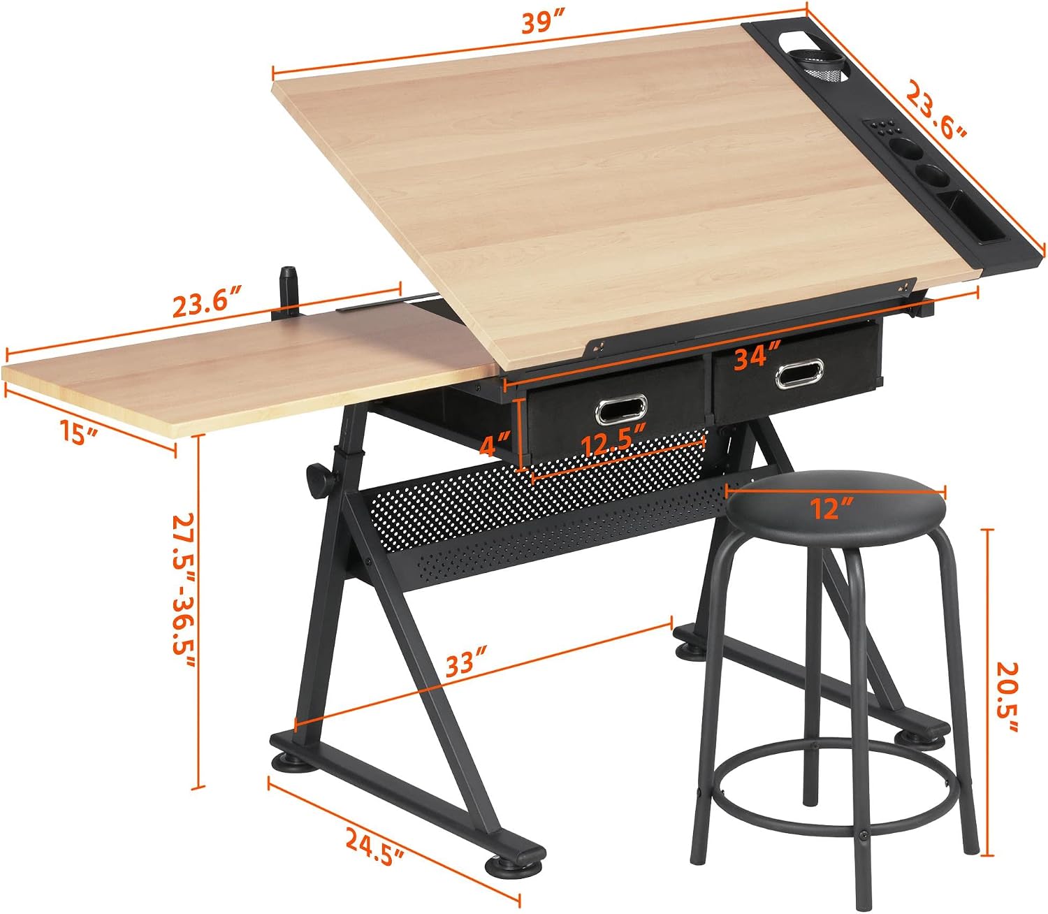 Adjustable Drafting Table Art  - Art Craft Table ulasan dan harga