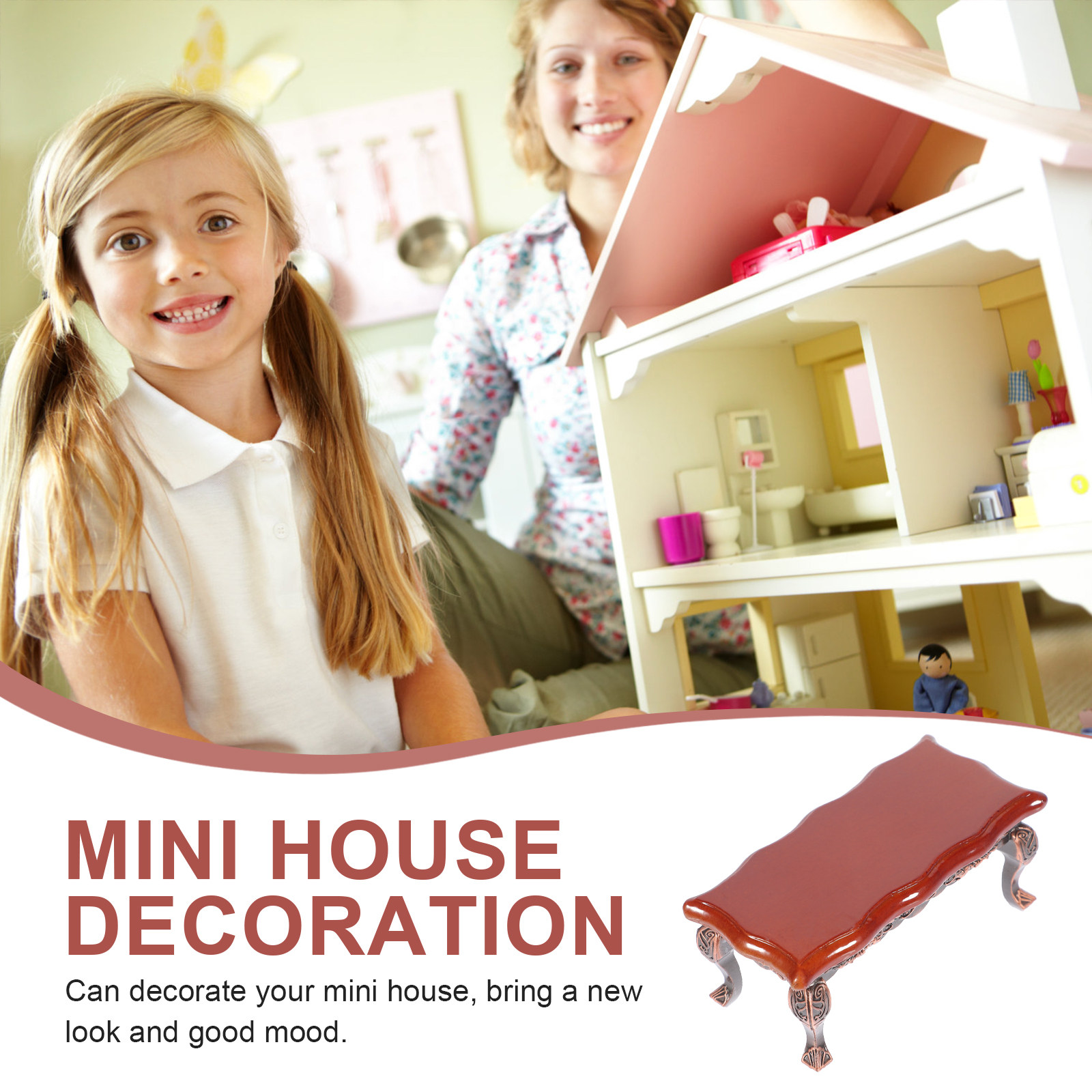 Miniature Rectangular Wooden T - Art Craft Table ulasan dan harga
