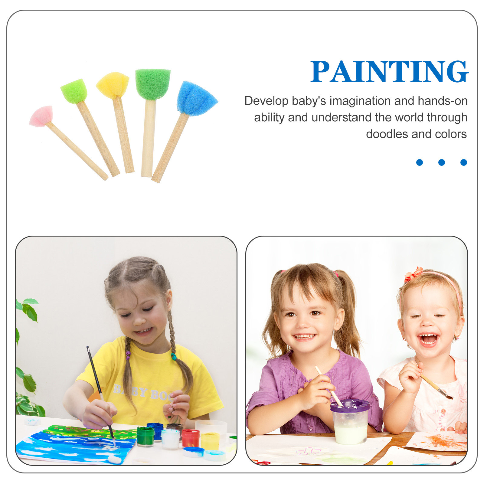25 pcs Art Sponge Painting Hal - Art And Craft With Paint ulasan dan harga