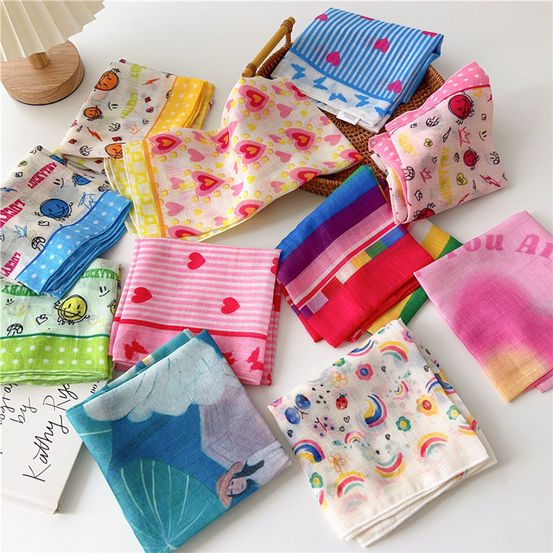 55cm Square Scarves Cotton Lin - Art And Craft Hair ulasan dan harga
