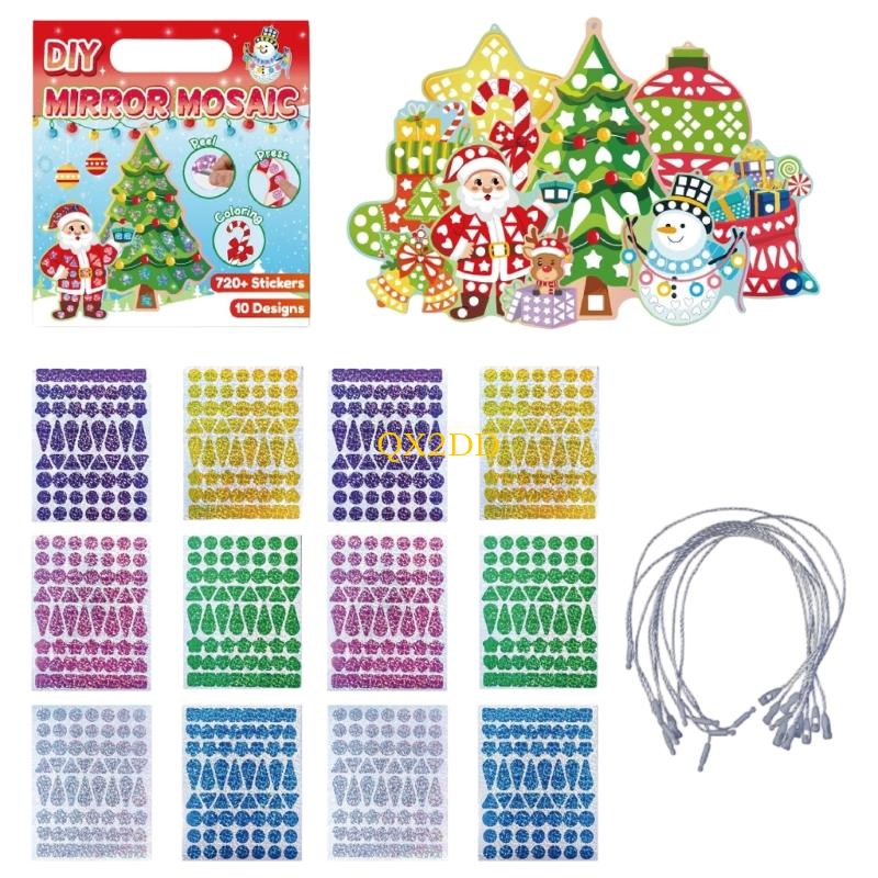 QX2D Christmas Foil Sticker Fo - Art Craft Mirror ulasan dan harga