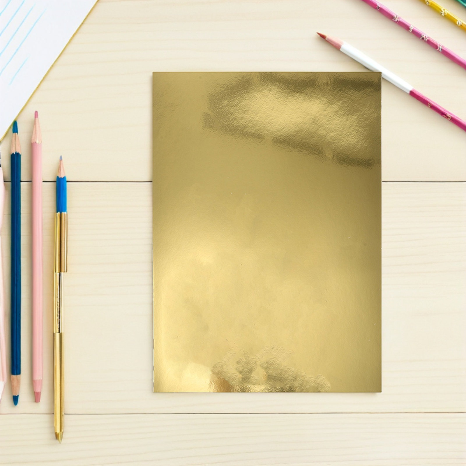 50Pcs Metallic Mirror Cardstoc - Art Craft Mirror ulasan dan harga