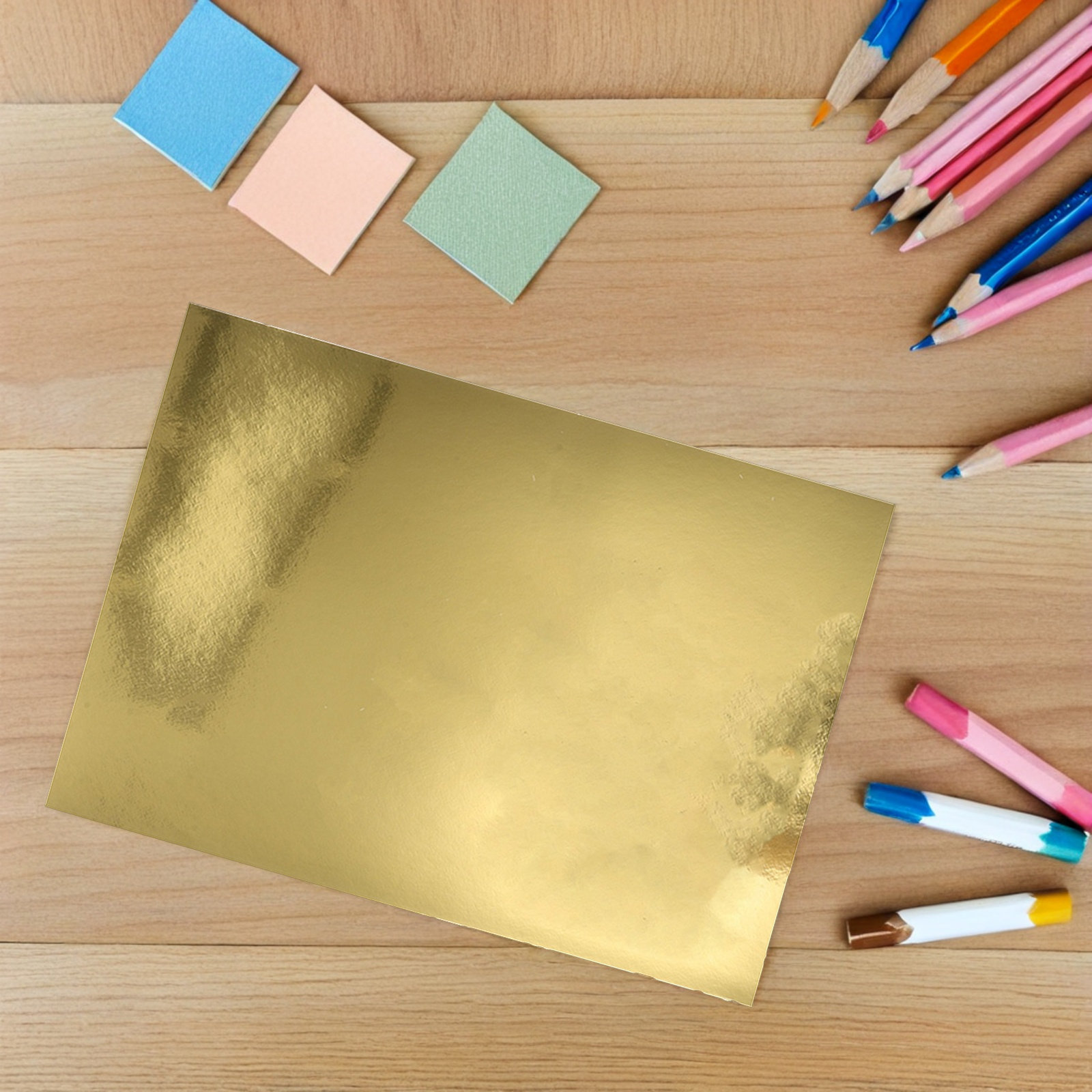 50Pcs Metallic Mirror Cardstoc - Art Craft Mirror ulasan dan harga