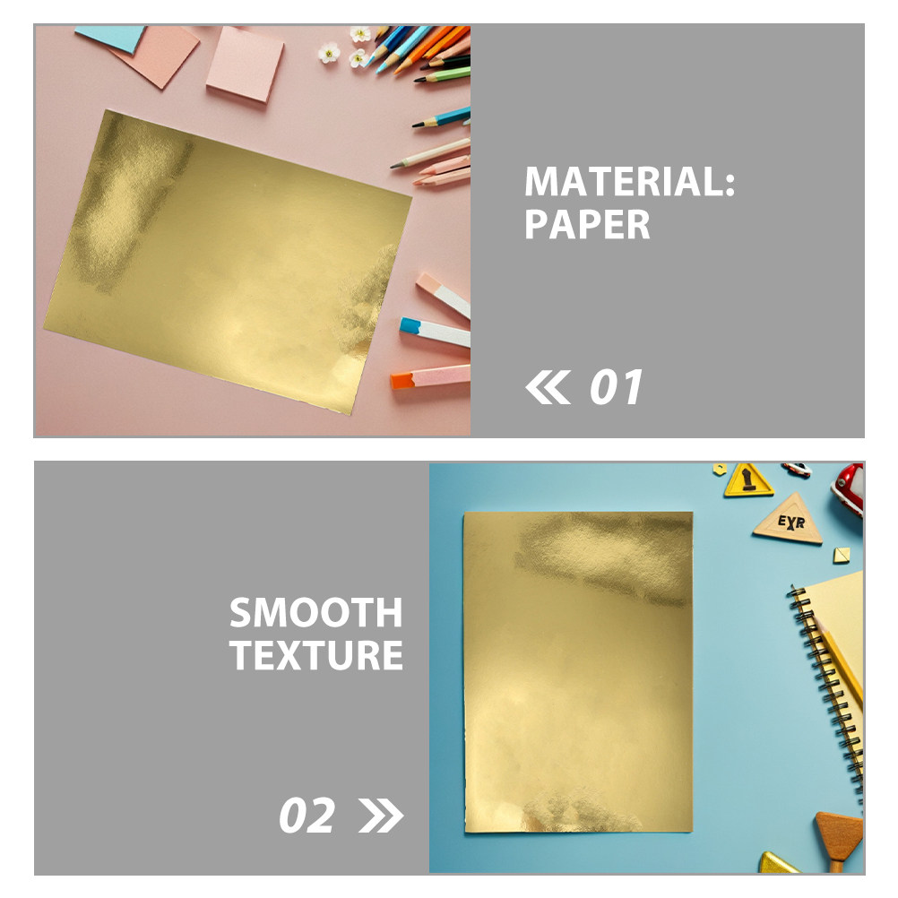 50Pcs Metallic Mirror Cardstoc - Art Craft Mirror ulasan dan harga