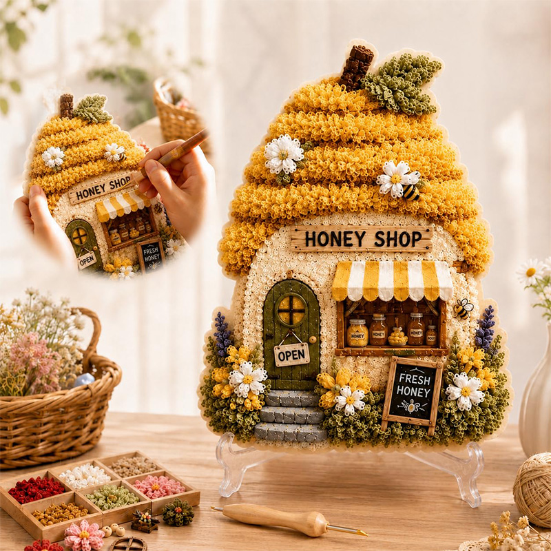 3D Mushroom House Poke Art DIY - Art Craft Home ulasan dan harga