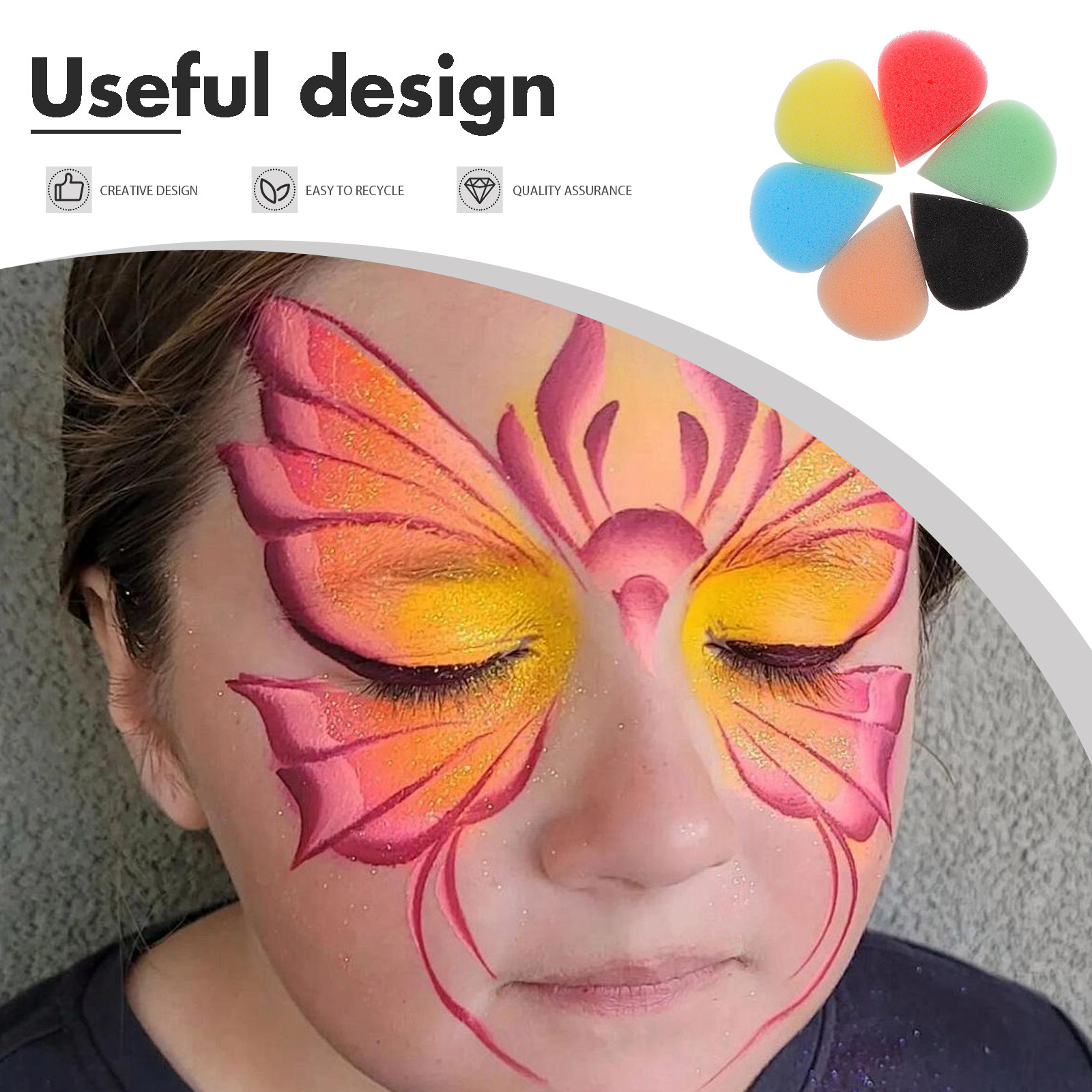 6Pcs Childrens Face Paint Spon - Art And Craft With Paint ulasan dan harga