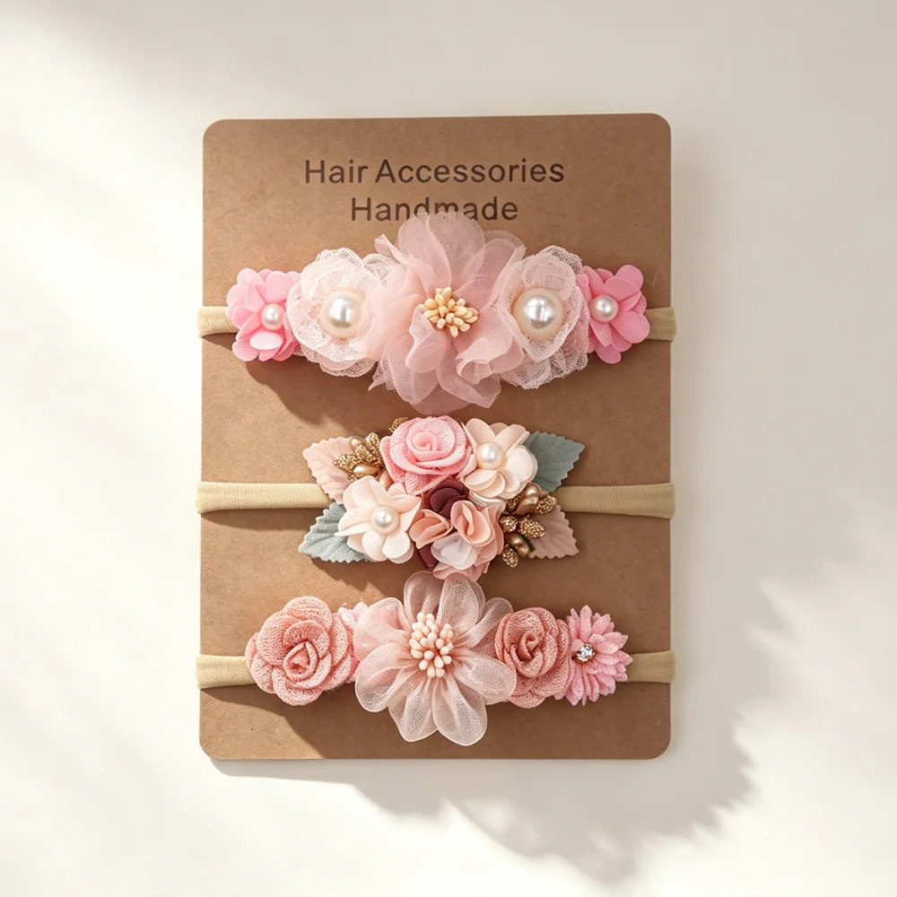 3pcs Baby Girl Elastic Headban - Art And Craft Hair ulasan dan harga