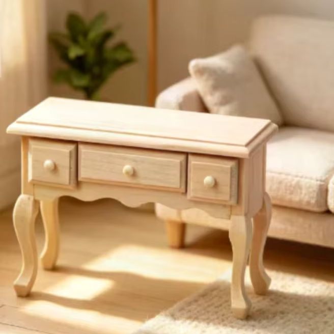 1:12 Dollhouse Miniature Woode - Art Craft Table ulasan dan harga