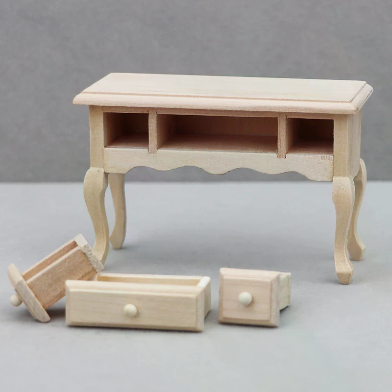 1:12 Dollhouse Miniature Woode - Art Craft Table ulasan dan harga