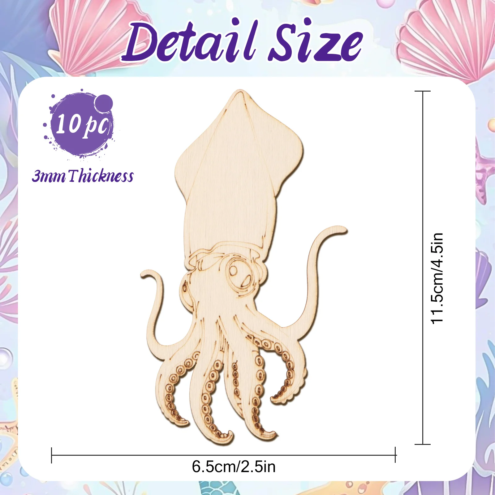 10pcs/set Unfinished Wood Craf - Art Craft Home ulasan dan harga