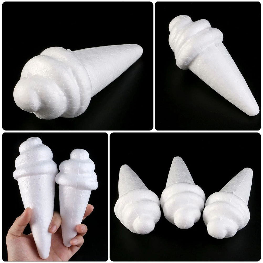8Pcs Unfinished Ice Cream Foam - Art Craft Ice Cream ulasan dan harga