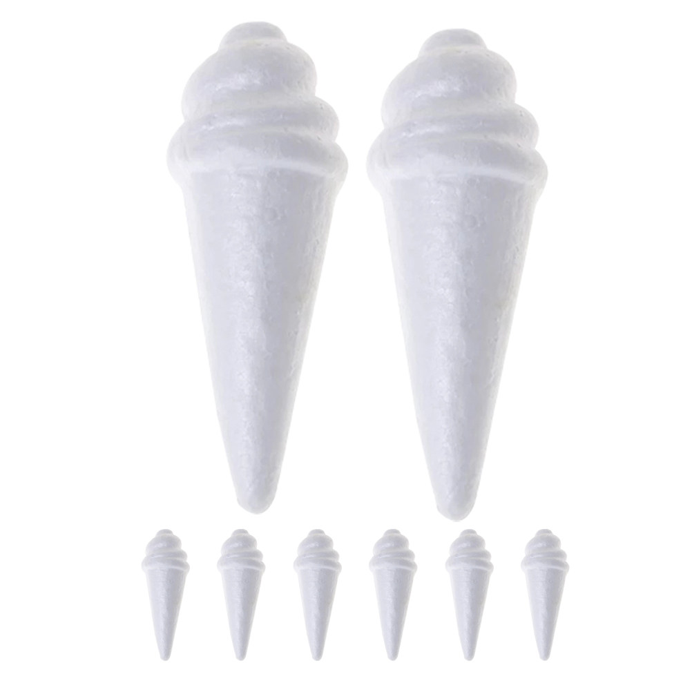 8Pcs Unfinished Ice Cream Foam - Art Craft Ice Cream ulasan dan harga