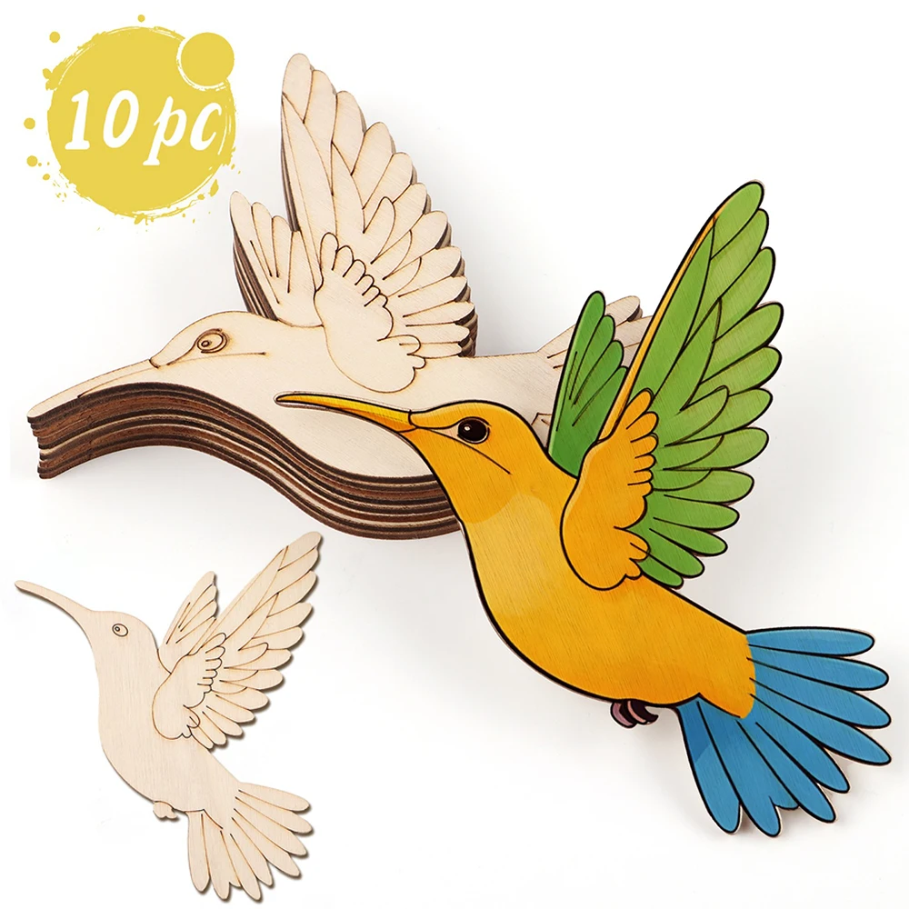 10pcs Unfinished Wood Animal B - Art Craft Home ulasan dan harga