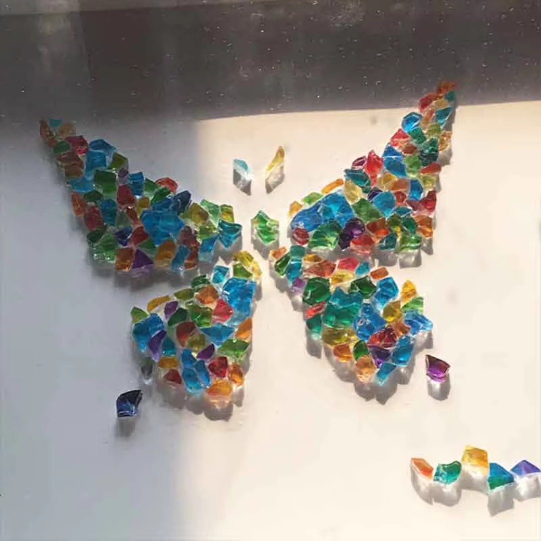 50/100g Glass Mosaic Fragments - Art Craft Mirror ulasan dan harga