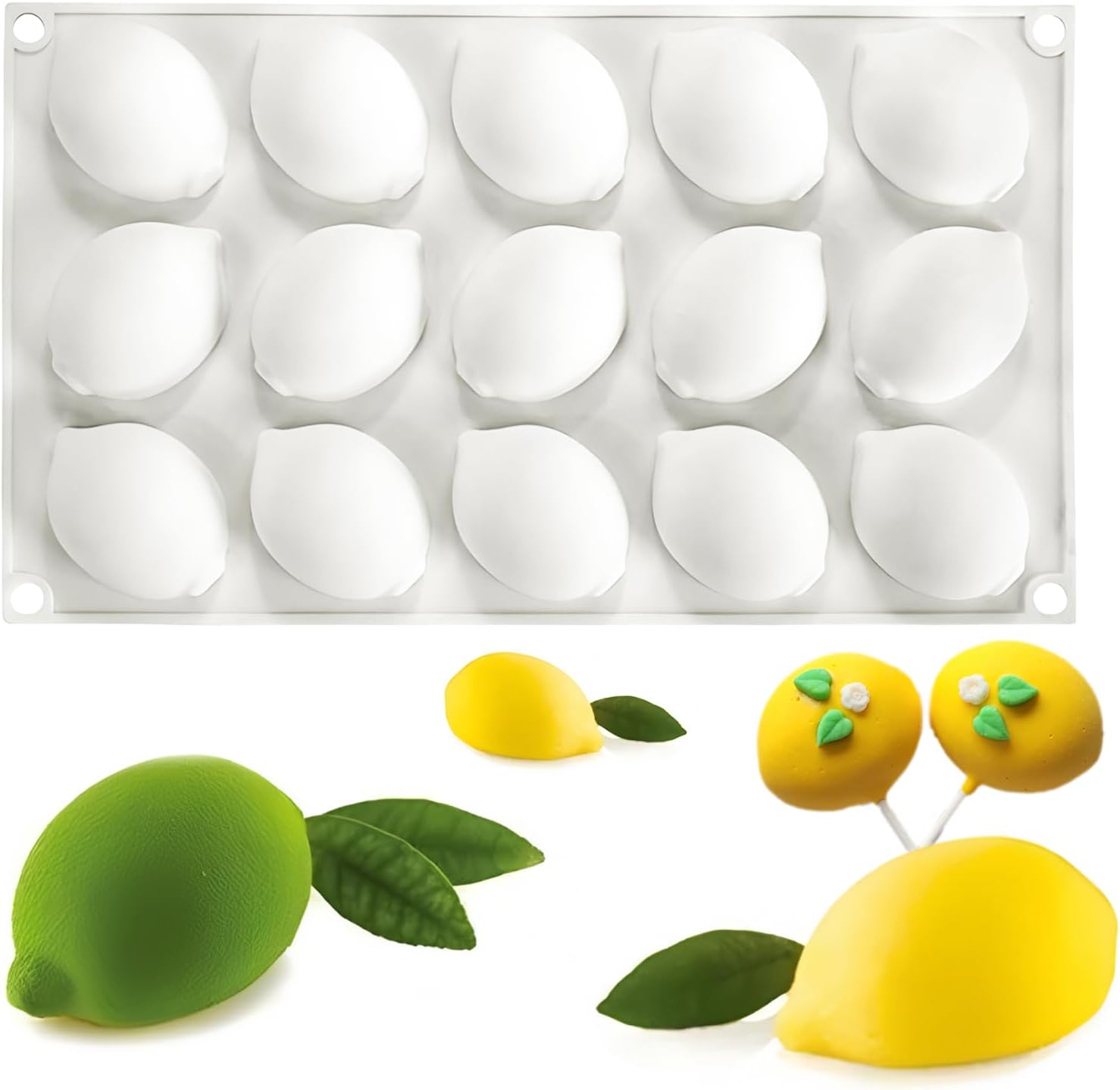 15-Cavity Silicone Lemon Mold  - Art Craft Ice Cream ulasan dan harga