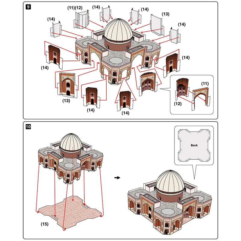 India Humayun's Tomb Mini 3D P - Art Craft India ulasan dan harga