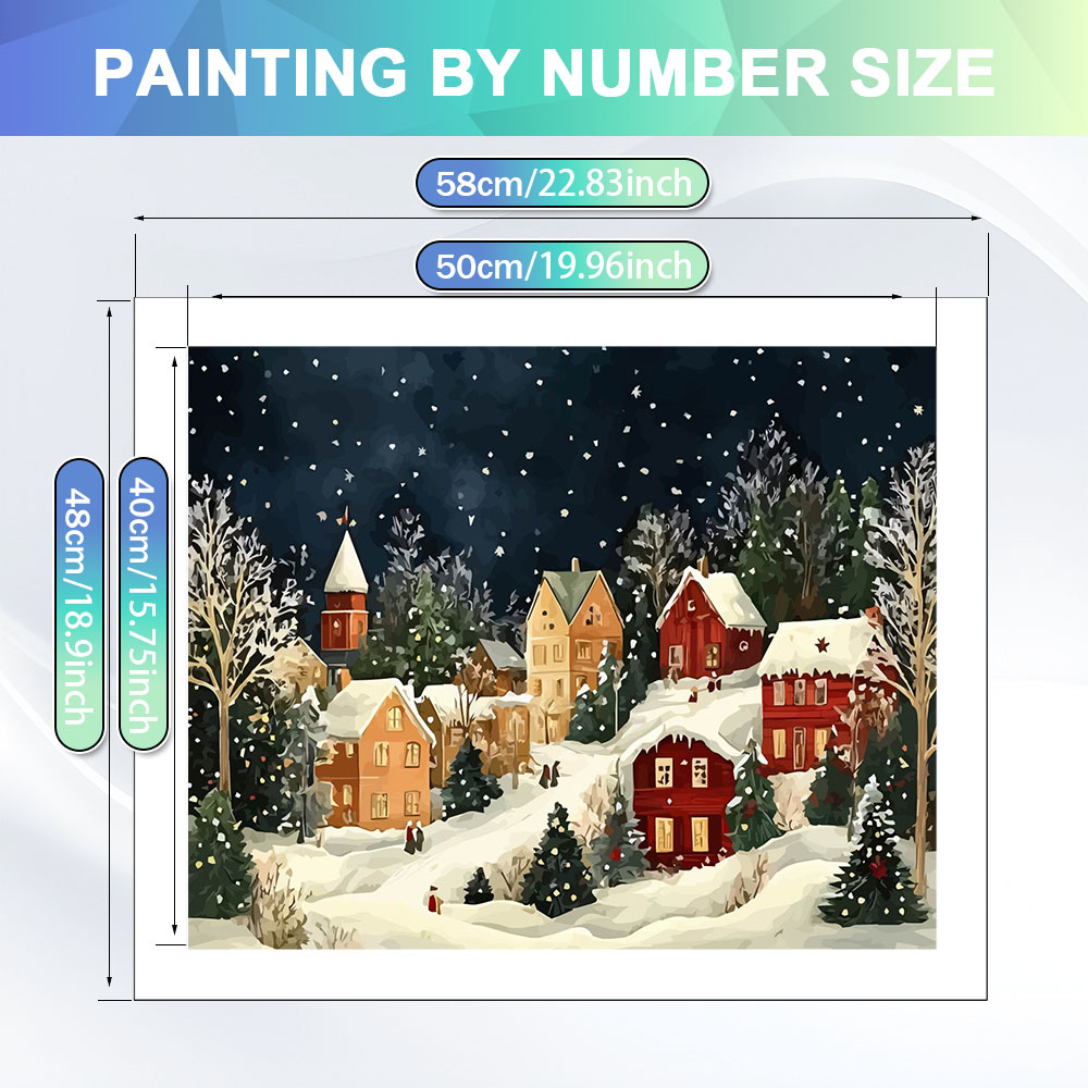 HUACAN Painting By Numbers Win - Art Craft Winter ulasan dan harga