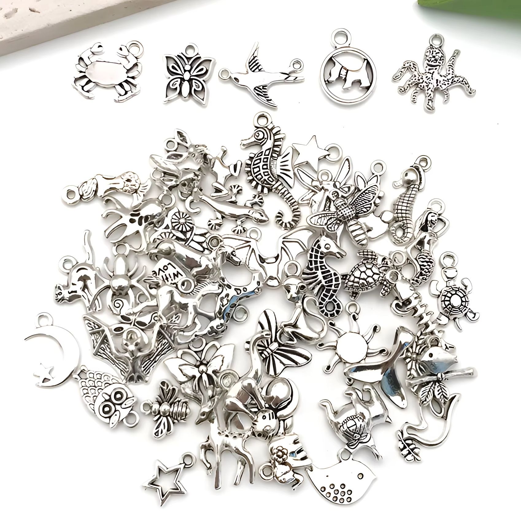 10/20/30/50pcs Silvery Mixed P - The Art And Craft Of Jewelry ulasan dan harga
