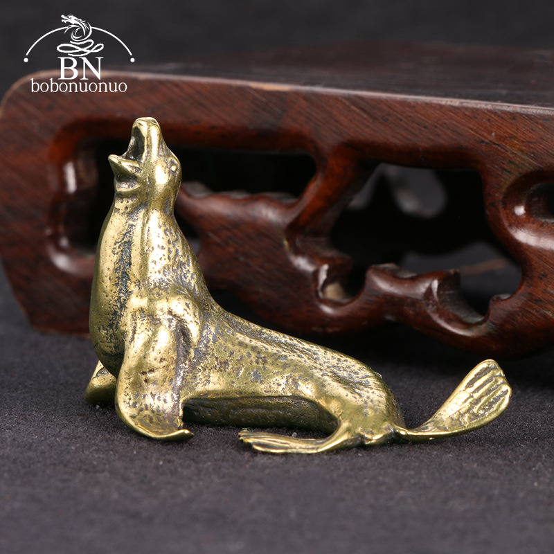 Metal Brass Sea Lion Animal Fi - Art Craft Table ulasan dan harga