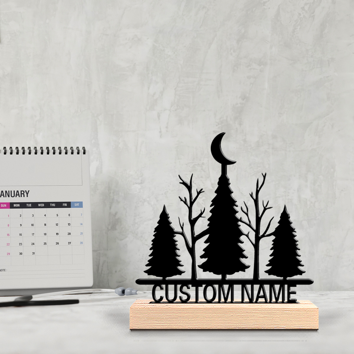 1pc Minimalist moon tree Custo - Art Craft Home ulasan dan harga